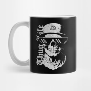 THUG LIFE SKULL Vintage Stencil Mug